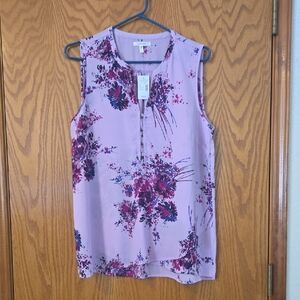 Maurices Purple Blouse with Floral Design